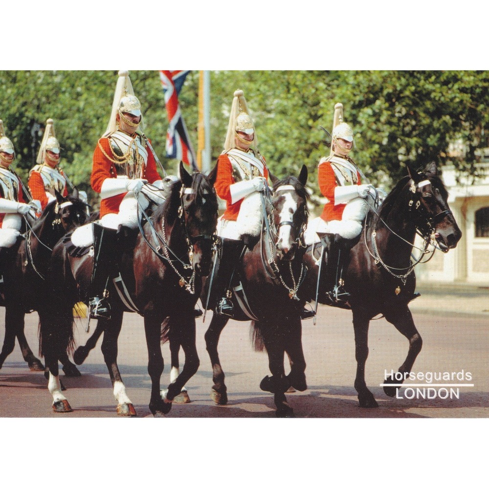 London Horse Guards Postcard British Military Equestrian Unposted Kardorama